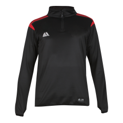 Atlanta 1/4 Zip Top Black/Red